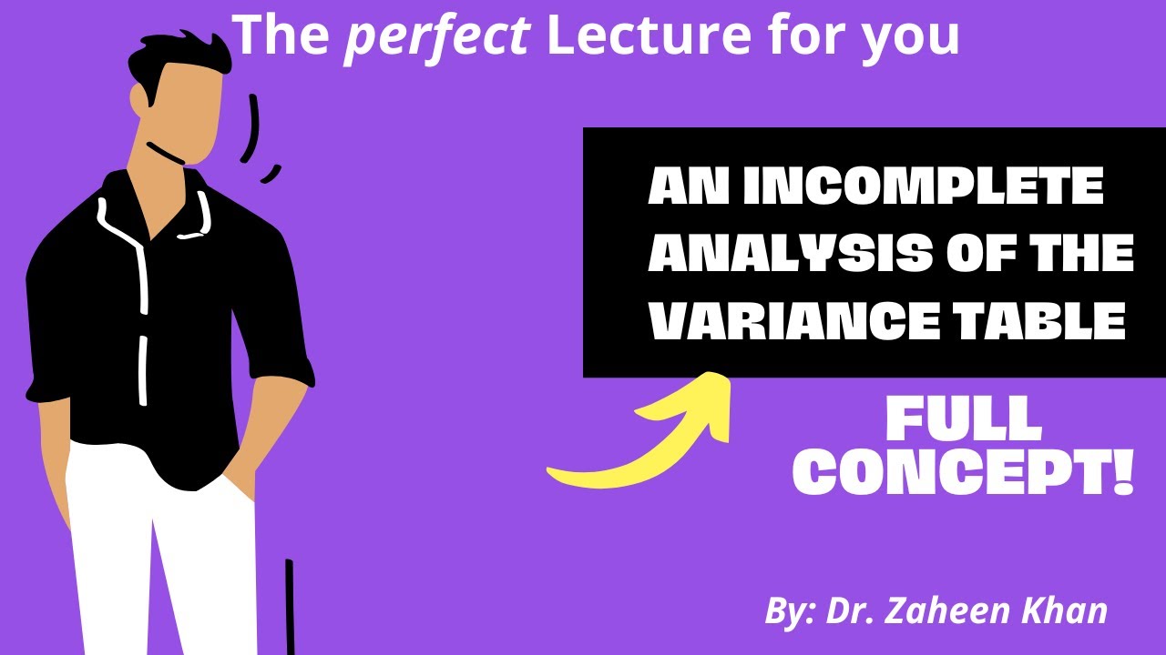 Incomplete Analysis An Incomplete Analysis of the Variance Table (Incomplete ANOVA Table ...