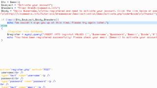 Userarea with login and register and email activation Part 3