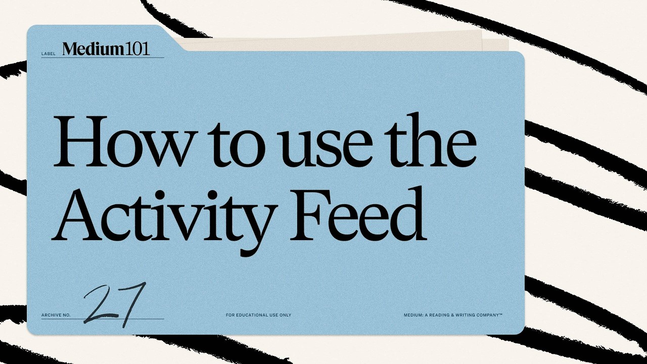 How to use Medium's activity tab [new feature] - YouTube
