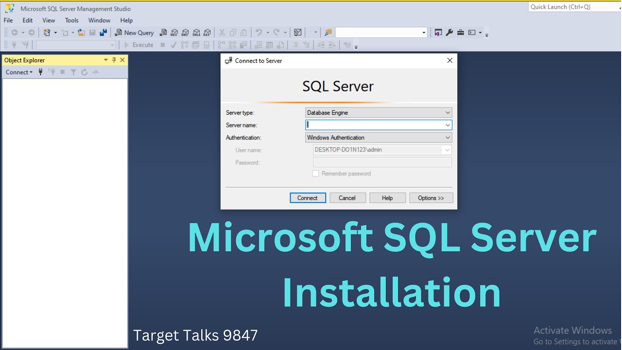 Microsoft SQL Server Installation || Target Talks 9847 - YouTube