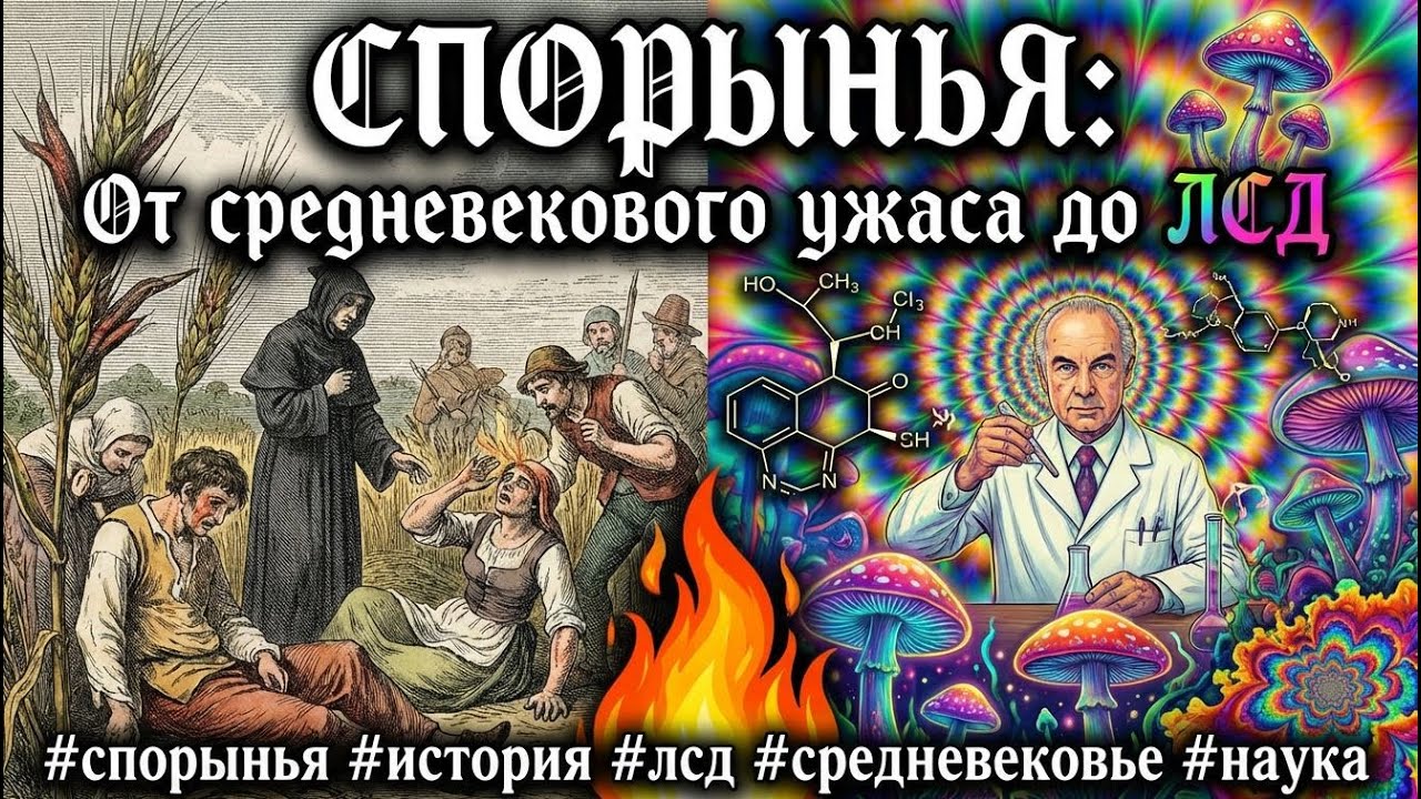 СПОРЫНЬЯ: От средневекового ужаса до ЛСД 🍄🔥 