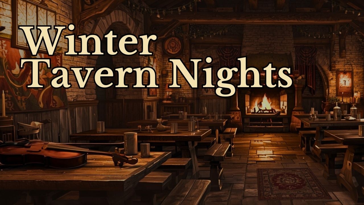 Winter Tavern Nights | 1h Cozy Medieval Folk Ambience