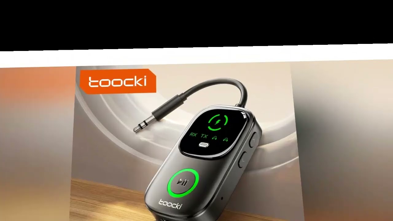 Toocki Bluetooth 5.4 Audio Reciever Transmitter RT/TX 2 In 1 Adapter for TV Earphones Cars Flights 3