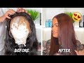 360 Lace Frontal WIG TRANSFORMATION | How To: Mahogany Brown | Cexxy Hair