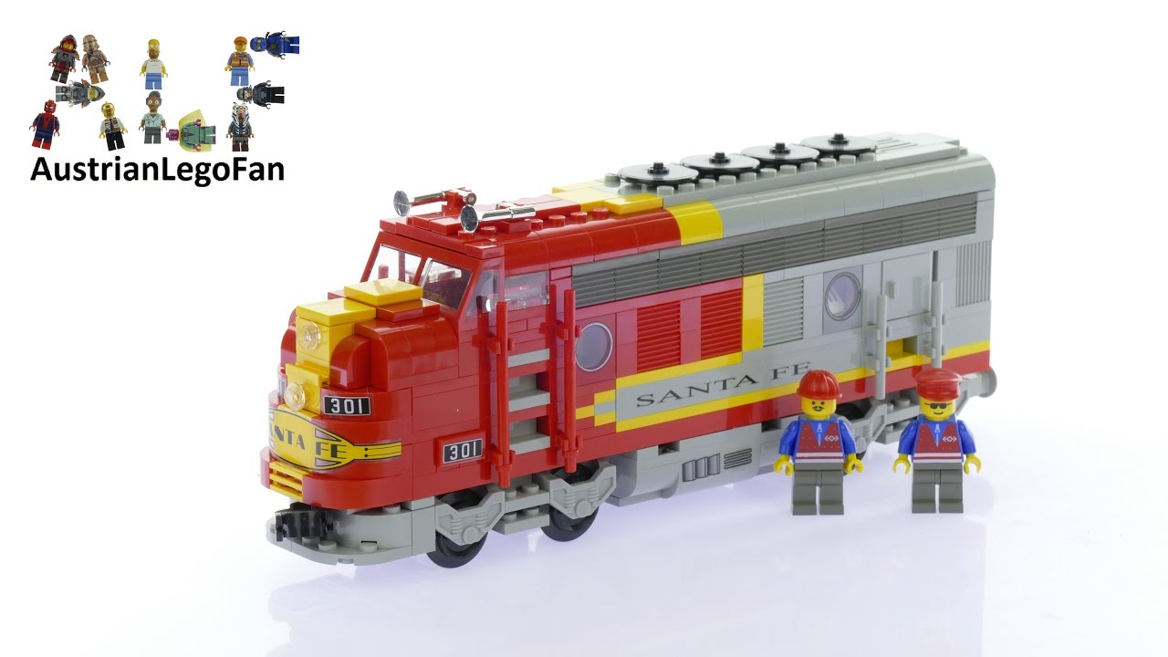 Lego Trains 10020 Santa Fe Super Chief Speed Build
