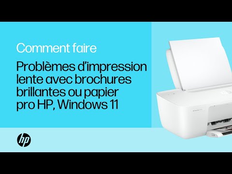 Problèmes d’impression lente avec brochures brillantes ou papier pro HP, Windows 11 | HP Support