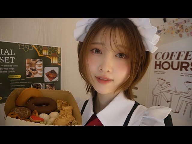 【ASMR】クラシカルメイド喫茶 ロールプレイ☕️ | 甘い香りの癒しタイム💕【🍪試食あり】