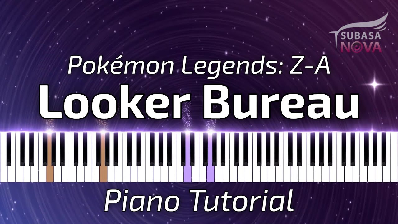 Looker Bureau - Pokémon Legends Z-A | Piano Tutorial | Sheet Music Included