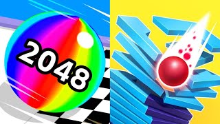 Ball Run 2048 vs Stack Ball 3D All Levels Gameplay Android, iOS screenshot 4