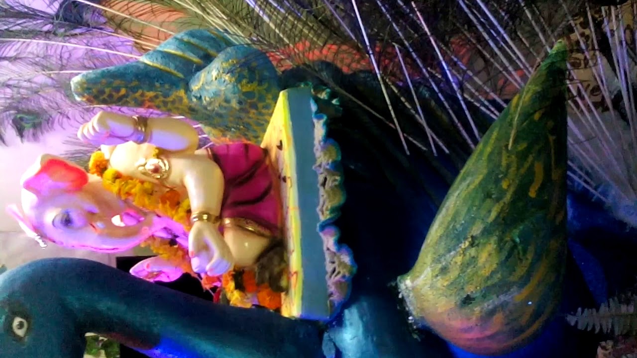 Peacock decoration For the year 2017 Ganpati festival - YouTube