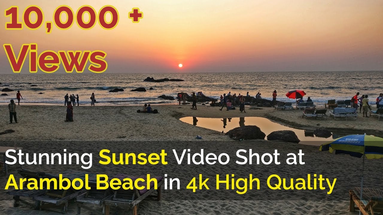 Beautiful Sunset captured in 4K at Arambol Beach in Goa on 30th Dec 2017