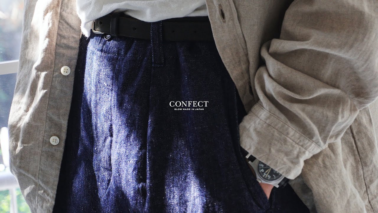 12.5oz Linen Denim Trousers - YouTube