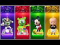 Buzz Lightyear vs Gummy Bear vs Micky Mous vs Boss Baby| Tiles Hop EDM Rush ⚡ #tileshopedmrush