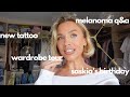 August vlog  new tattoo skin cancer  total body mapping sassys bday closet tour 