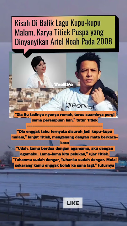 Lagu Kupu-kupu Malam, Karya Titiek Puspa Dinyanyikan Ariel Noah #shorts #feedshorts #masukberanda