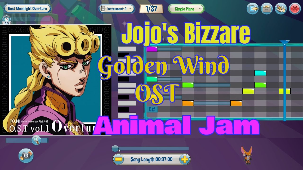 Jojo's Bizzare Golden Wind OST on Animal Jam Master track