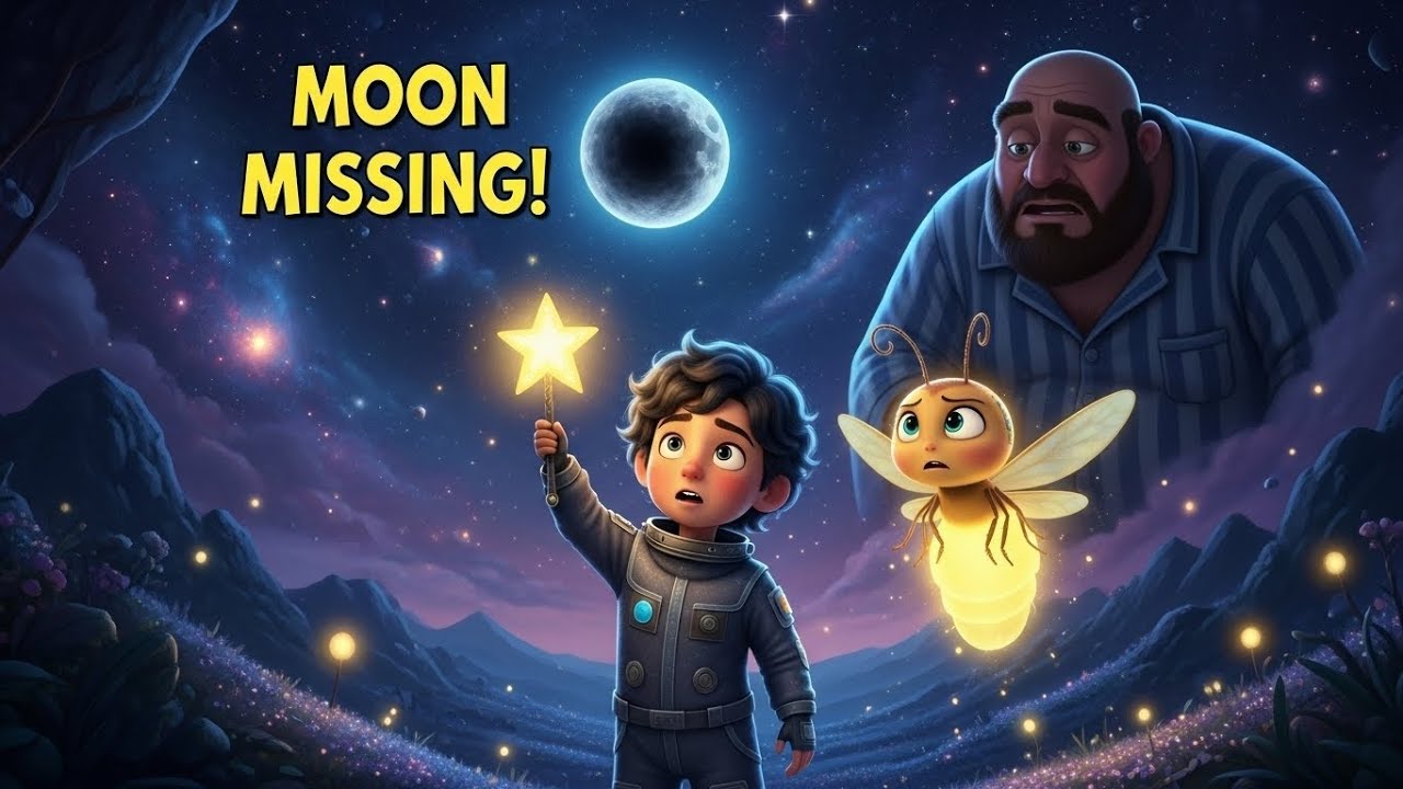 "قصة القمر المسروق | مغامرة شيقة وقصة خيالية للأطفال"