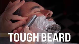 EXTREME TOUGH BEARD SHAVE | Slow & Careful ASMR
