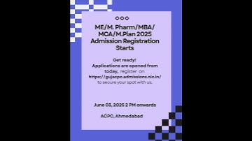 ME MPharm MBA MCA MPlan 2025 Registration are open now