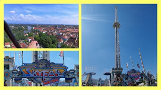 [4K] Skyfall - Goetzke (Onride) Video Freefall Gäubodenvolksfest 2022 - zweimal aus 80 Meter fallen