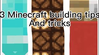 3 Minecraft building tips and tricks#minecraft #minecrafttipsandtrick