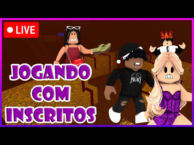 LIVE - 🤩 ROBLOX AO VIVO 🤩 JOGANDO COM INSCRITOS NAS FÉRIAS 🤩 VEM PRA  LIVE ♥ 