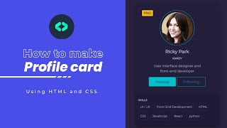 How to make profile card using HTML and CSS only🔥
