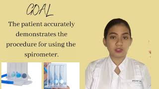 Teaching client to use incentive spirometer