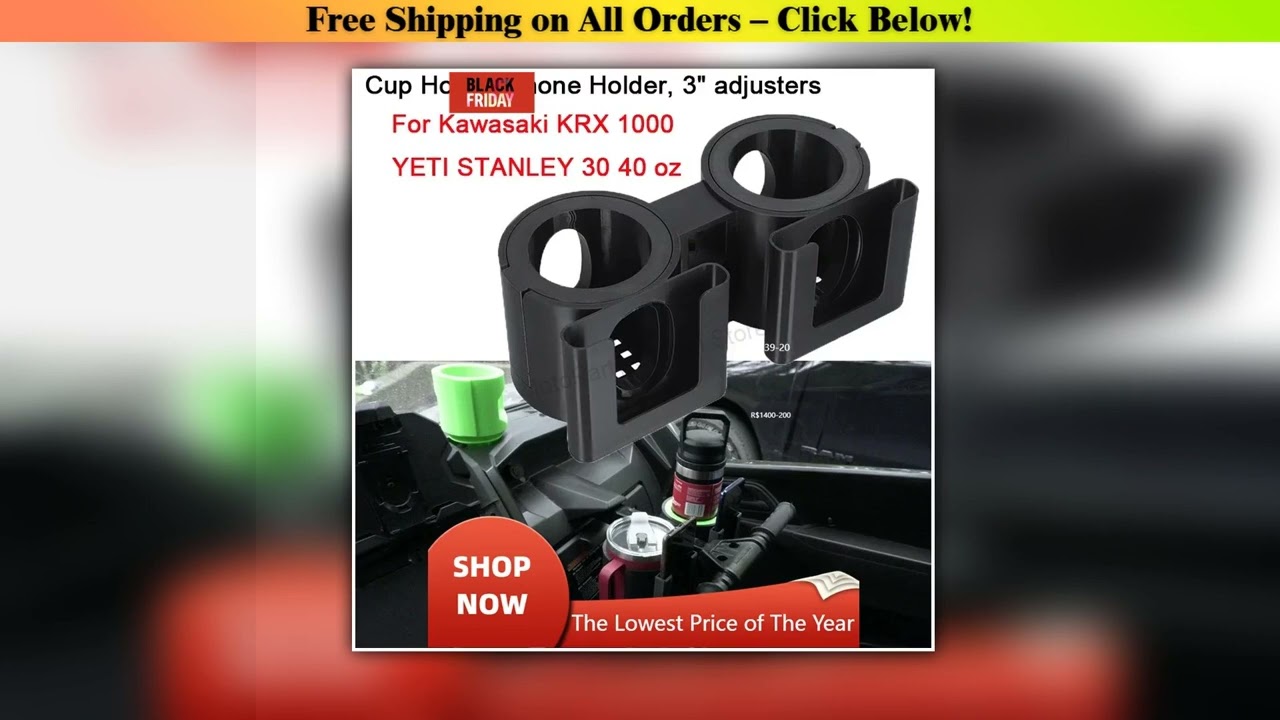 Kawasaki KRX 1000 T-Bar Grab Handle Cup Holder – Position Lock, Green, 2020-2024
