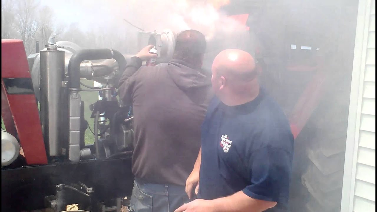 1070 Case pulling tractor start attempt - YouTube