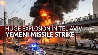 Huge Explosion in Tel Aviv: Yemeni Missile Strikes Crowded Train Station | Breaking News
