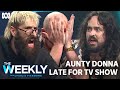 Aunty donna leave charlie pickering waiting  the weekly  abc tv  iview