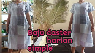 Cara simple jahit baju daster
