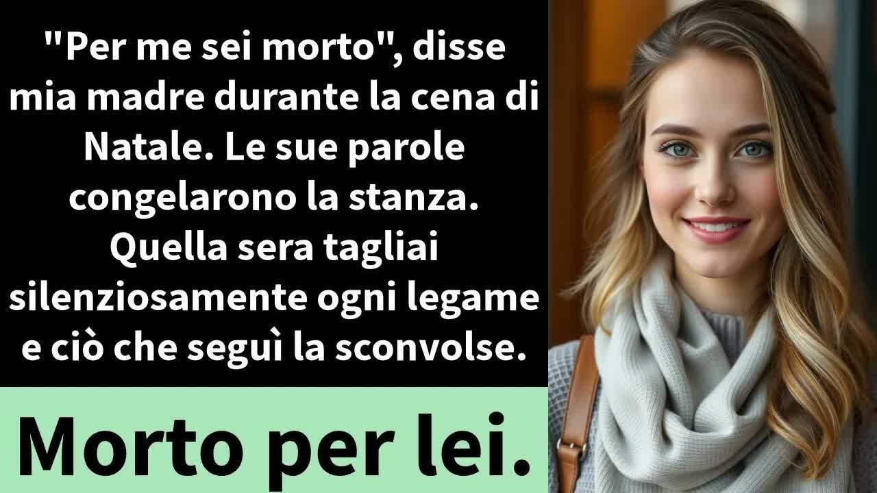Quel Natale mia madre posò la forchetta e mi disse: “Se fai questo, per quanto mi riguarda sei morta per me.” Il silenzio che seguì fu più pesante del tacchino che si raffreddava e dello sguardo...