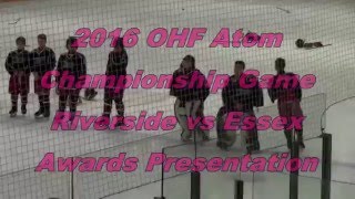 2016 OHF Atom Championship Game Award Presentations