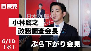 皇室典範に関する全体会議後 小林鷹之政務調査会長 ぶら下がり会見(2026.6.10)