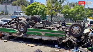 Trágico DÍA PARA MICROS VERDES DE CDMX: Choque FATÅL, MICRO ES APLASTADO COMO SÁNDWICH 