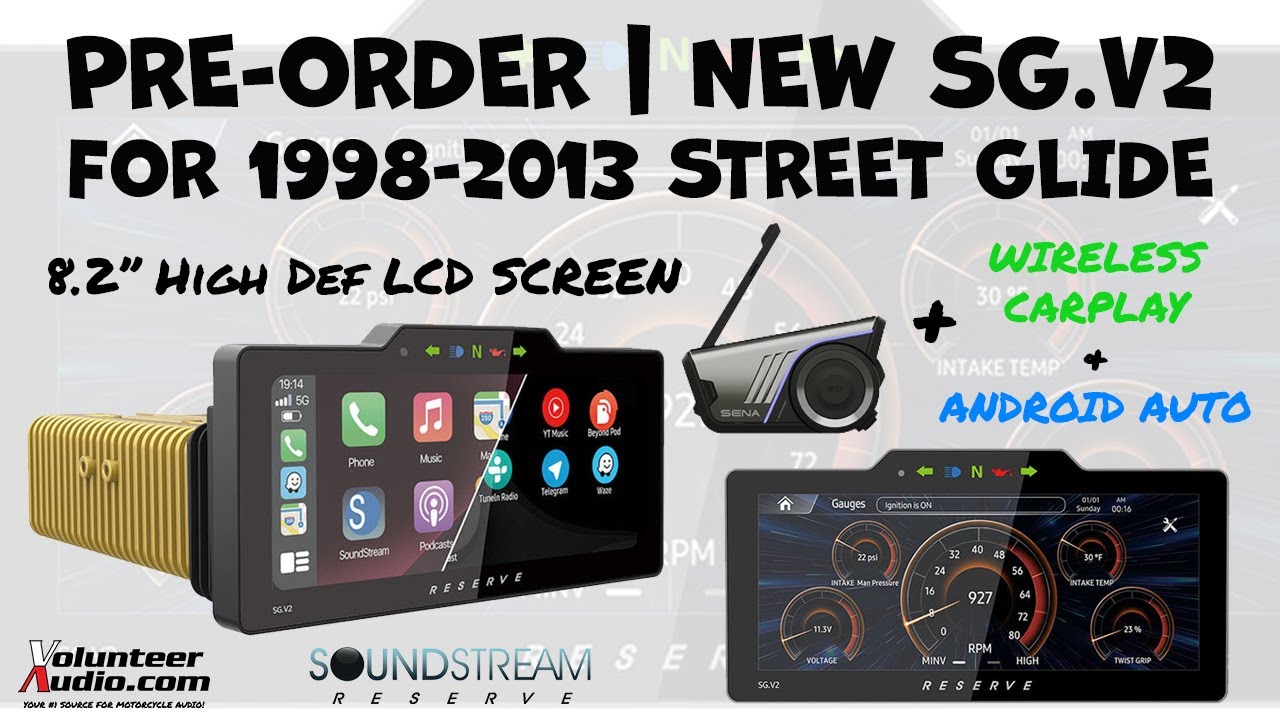 NEW! Soundstream SG.V2 8.2" Radio is a Game Changer for 1998–2013 Harley Davidson Street Glides!