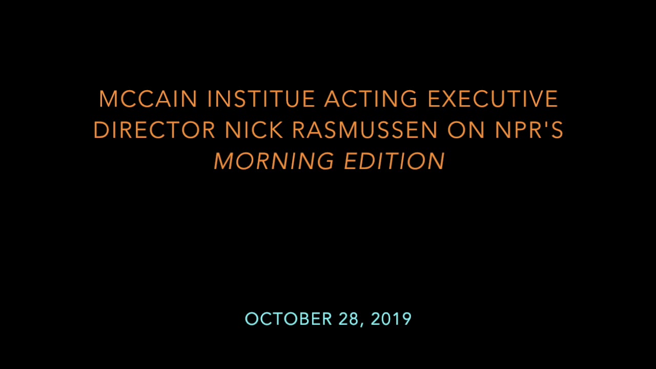 FULL INTERVIEW: Nick Rasmussen Discusses the Baghdadi Raid with NPR