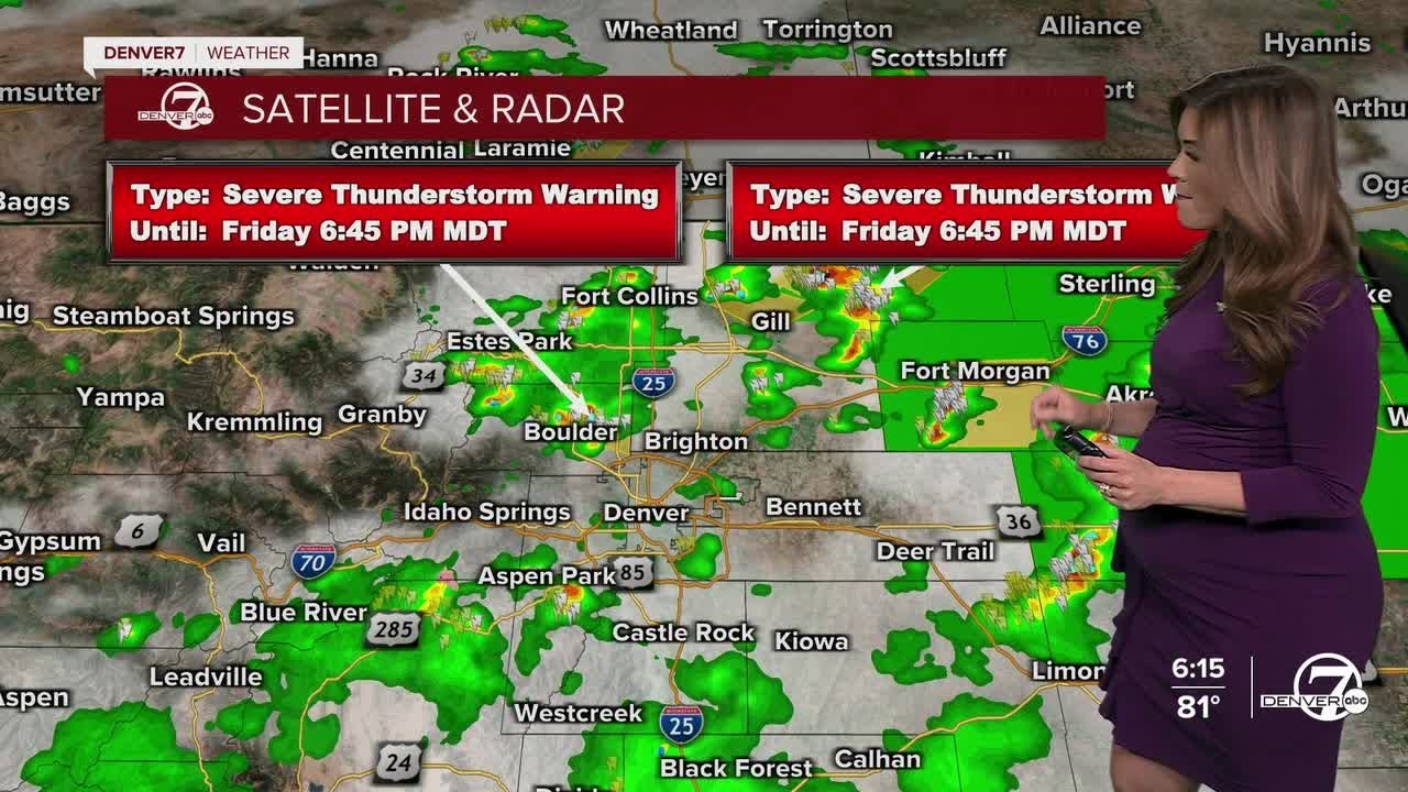Severe storms rumbling across Denver metro, E. Plains Friday night ...