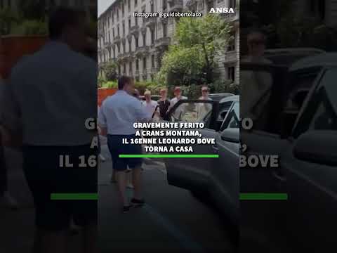 Video Gravemente ferito a Crans Montana, il 16enne Leonardo Bove torna a casa