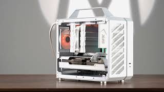 Mechanic Master C26 声波 PCケース ホワイト Mechanic Master C26 Soundwave 13.3L Portable MATX Mini PC Case