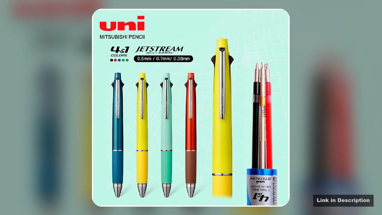 1pcs UNI JETSTREAM MSXE51000 Multifunction Pen 038 0507mmFour Color Ballpoint Pen05mmPencil