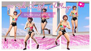 100 Rep Side-Shuffle Challenge! (Quick At-Home Cardio)