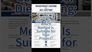 Investment Casting vs. Die Casting: Which Method Is Suitable for Your Project?