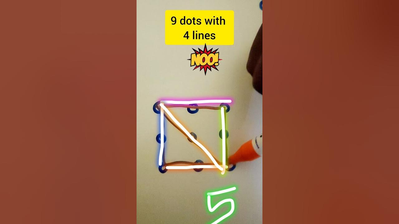 9 dots with 4 lines puzzle / iq test #ytshorts #outofbox #thinking #ytshorts #braintest 9 dots with 4 lines puzzle / iq test #ytshorts #outofbox #thinking #ytshorts #braintest