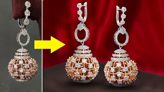 How to edit Diamond Earrings in photoshop | graphic Designing | Photoshop Tutorial screenshot 2