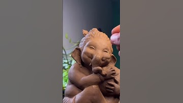 ganesh murti making at home// ganesh idol making#ganesh​​#ganpati​#shorts​#viral​#trending​#art​