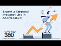 Export a Targeted Prospect List