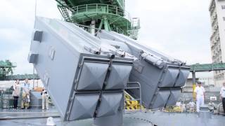 護衛艦さわぎり　シースパローランチャー動作展示